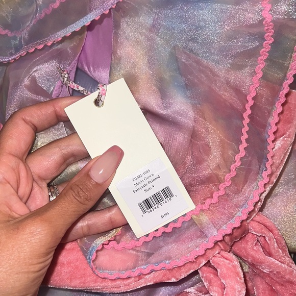 LOVE SHACK FANCY RAINBOW HALTER RUFFLE MARIS GOWN FAIRYTALE PRINTED 4 NWT - Picture 7 of 10